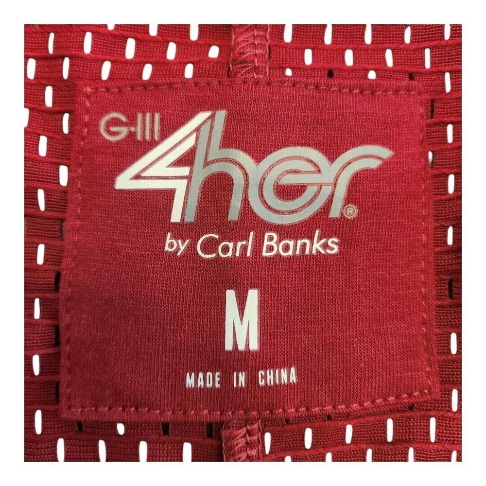 NWT G-iii 4her Jersey Arkansas Razorbacks Cream Red T-Shirt‎ Size Medium Shimmer - Picture 3 of 13